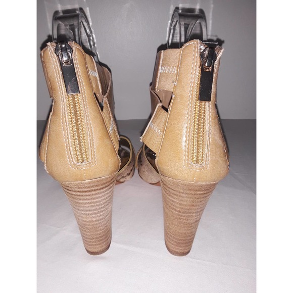 NWOB Betsey Johnson BAZAR Gold Metallic Snakeskin Sandals 6.5M - Picture 3 of 7